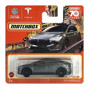 Машинка Большой Город Matchbox Tesla Model X Metro 1:64 HLC74 Grey