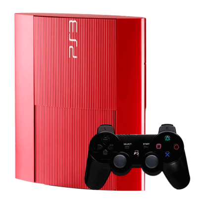Консоль Sony PlayStation 3 Super Slim 500GB Red Black Геймпад Б/У - Retromagaz