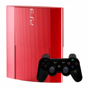 Консоль Sony PlayStation 3 Super Slim 500GB Red Black Геймпад Б/У Хороший