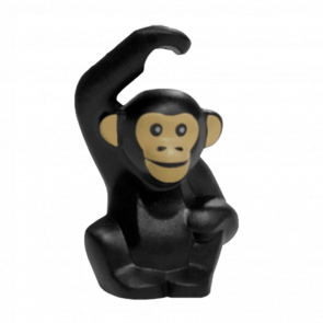 Фігурка Lego Animals Земля Chimpanzee with Light Nougat Face Pattern 95327pb01 1 4632330 Black Б/У Нормальний - Retromagaz