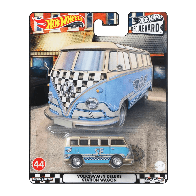 Машинка Premium Hot Wheels Volkswagen Deluxe Station Wagon Boulevard 1:64 HCR01 Blue - Retromagaz