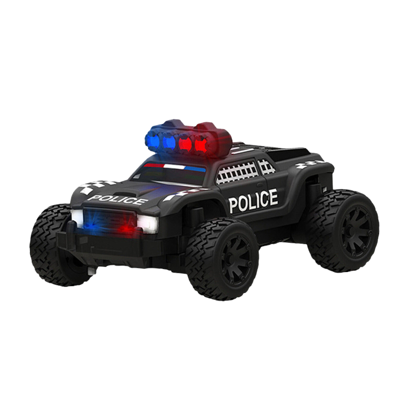 Машинка Радиоуправляемая TurboRacing C82 RC Off-Road Police Car 1:64 Black - Retromagaz