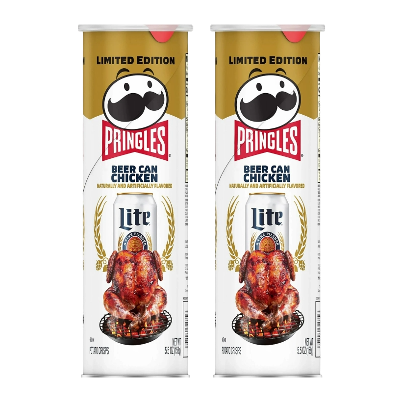 Набір Чипси 2шт Pringles USA Miller Lite Beer Can Chicken 158g - Retromagaz