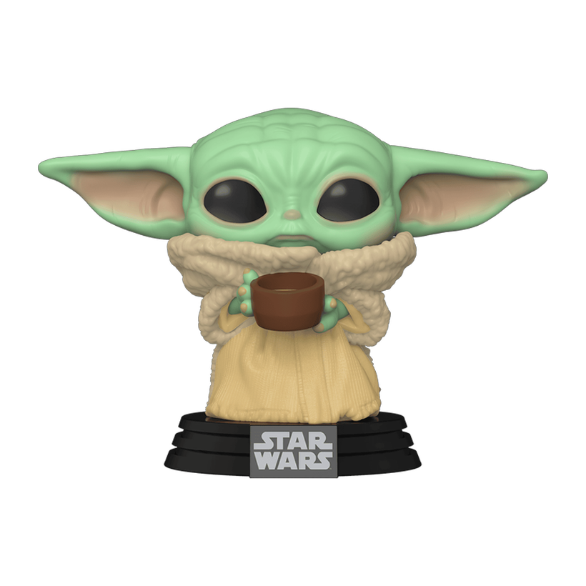 Фигурка FUNKO POP! The Child with Cup Grogu The Mandalorian Малыш Йода Грогу Мандалорец 83mm 378 49933 - Retromagaz