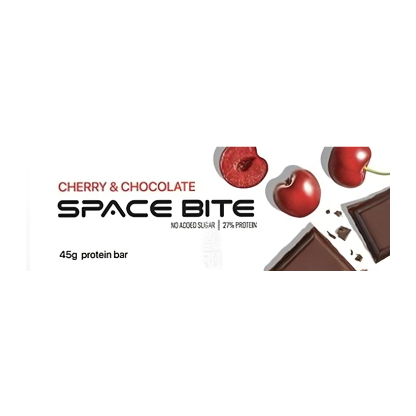 Протеїновий Батончик Space Bite Вишня с Шоколадом Без Сахара 45g - Retromagaz