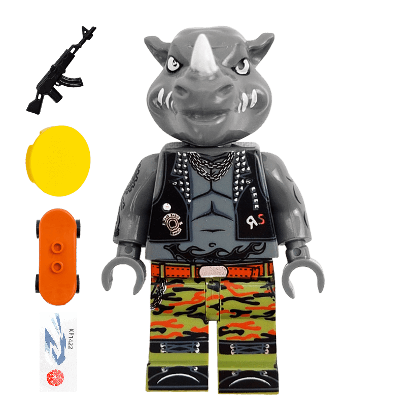 Фигурка RMC Teenage Mutant Ninja Turtles Rocksteady Cartoons tnmtr008 Новый - Retromagaz