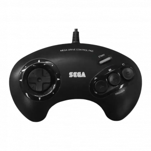 Геймпад Дротовий Sega Mega Drive 1650 Europe Grey Black 2m Б/У - Retromagaz