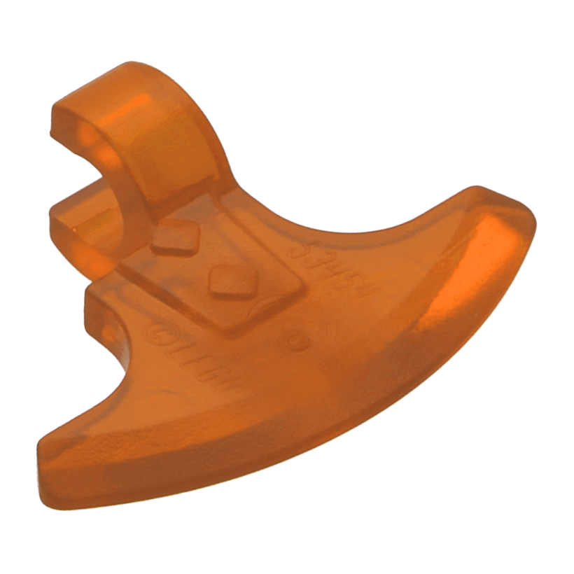 Оружие 2шт Lego Топор Head Clip-on 53454 20731 53705 61851 65042 79805 6127014 Trans-Neon Orange Б/У - Retromagaz