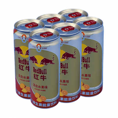 Набор Напиток Энергетический 6шт Red Bull Азійський Mixed Fruit Zero Sugar 325ml - Retromagaz