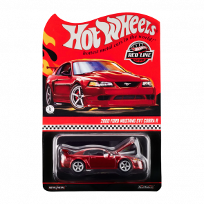 Машинка Premium Hot Wheels 2000 Ford Mustang SVT Cobra R Red Line Club RLC 1:64 JCP10 Red - Retromagaz