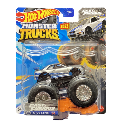 Машинка-Внедорожник Hot Wheels Nissan Skyline Monster Truck Fast & Furious 1:64 HNM76 Silver - Retromagaz
