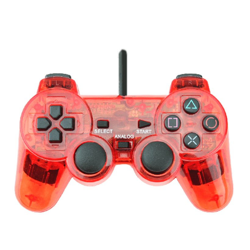 Геймпад Проводной RMC PlayStation 2 Red 1.5m Новый - Retromagaz