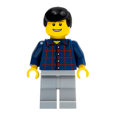Фігурка Lego 973pb0086 Plaid Button Shirt City People cty0146 Б/У - Retromagaz