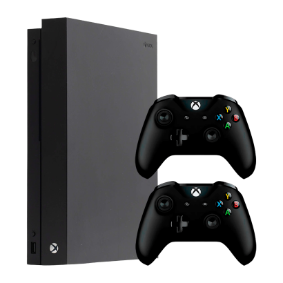 Набір Консоль Microsoft Xbox One X 1TB Black Б/У  + Геймпад Бездротовий Version 2 2шт - Retromagaz