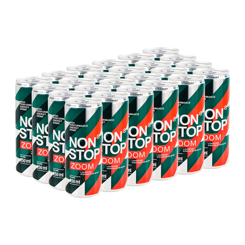 Набор Напиток Энергетический Non Stop 24шт Zoom 250ml - Retromagaz