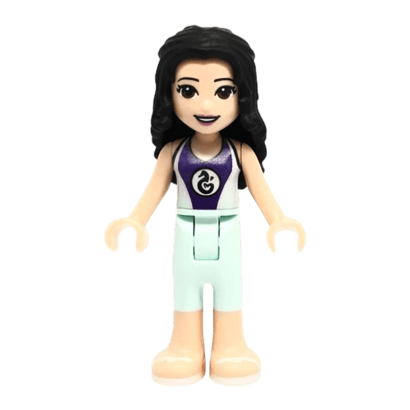 Фігурка Lego Emma Light Aqua and Dark Purple Wetsuit Friends Girl frnd305 1 Б/У - Retromagaz