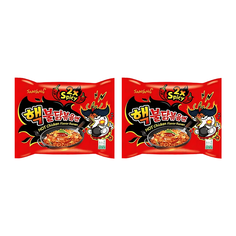 Набор Лапша 2шт Samyang Buldak 2х Hot Chicken Супер Острая 140g - Retromagaz