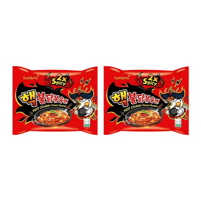 Набор Лапша 2шт Samyang Buldak 2х Hot Chicken Супер Острая 140g - Retromagaz