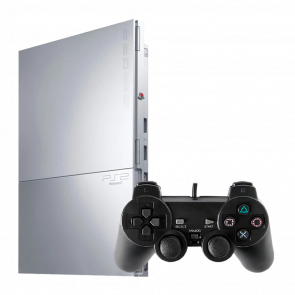 Набор Консоль Sony PlayStation 2 Slim SCPH-9xxx Chip Silver Б/У + Геймпад Проводной RMC Black Новый Набор Консоль Sony PlayStation 2 Slim SCPH-9xxx Chip Silver Б/У + Геймпад Проводной RMC Black Новый - Retromagaz