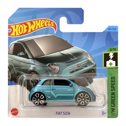 Машинка Базовая Hot Wheels Fiat 500e Green Speed 1:64 HKH59 Turquoise - Retromagaz