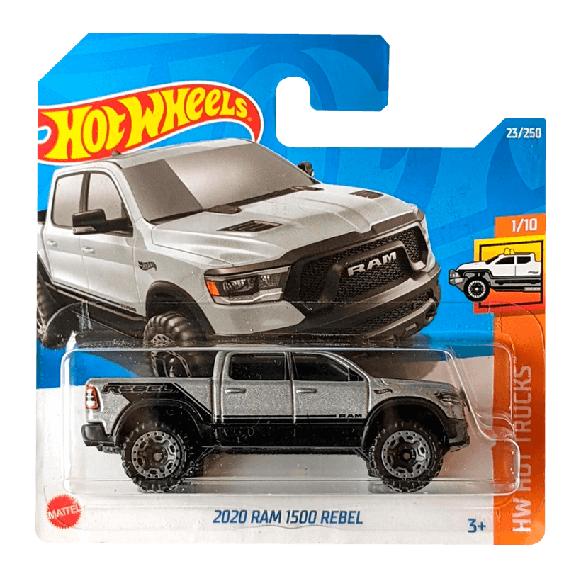 Машинка Базова Hot Wheels 2020 RAM 1500 Rebel Hot Trucks 1:64 HCV97 Silver - Retromagaz