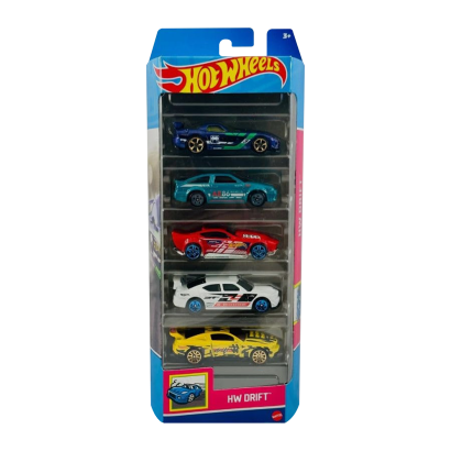 Машинка Базовая Hot Wheels Dodge Viper / Toyota AE-86 / Drift Rod / Charger / Ford Mustang Drift 1:64 HLY75 Green 5шт - Retromagaz