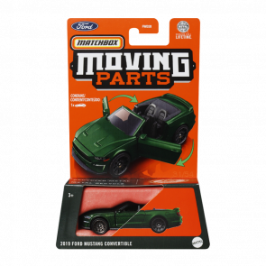 Тематическая Машинка Matchbox 2019 Ford Mustang Convertible Moving Parts 1:64 FWD28/HVM95 Green - Retromagaz