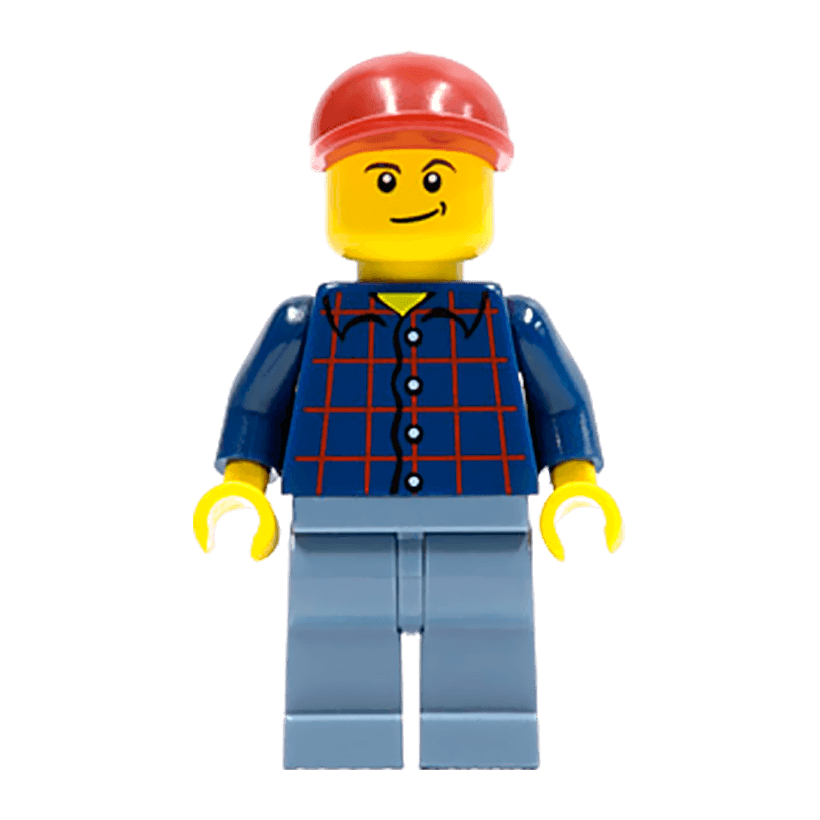 Фігурка Lego People 973pb0086 Plaid Button Shirt City cty0431 Б/У - Retromagaz