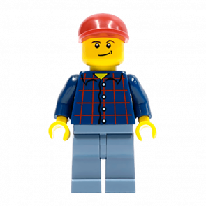 Фігурка Lego People 973pb0086 Plaid Button Shirt City cty0431 Б/У - Retromagaz