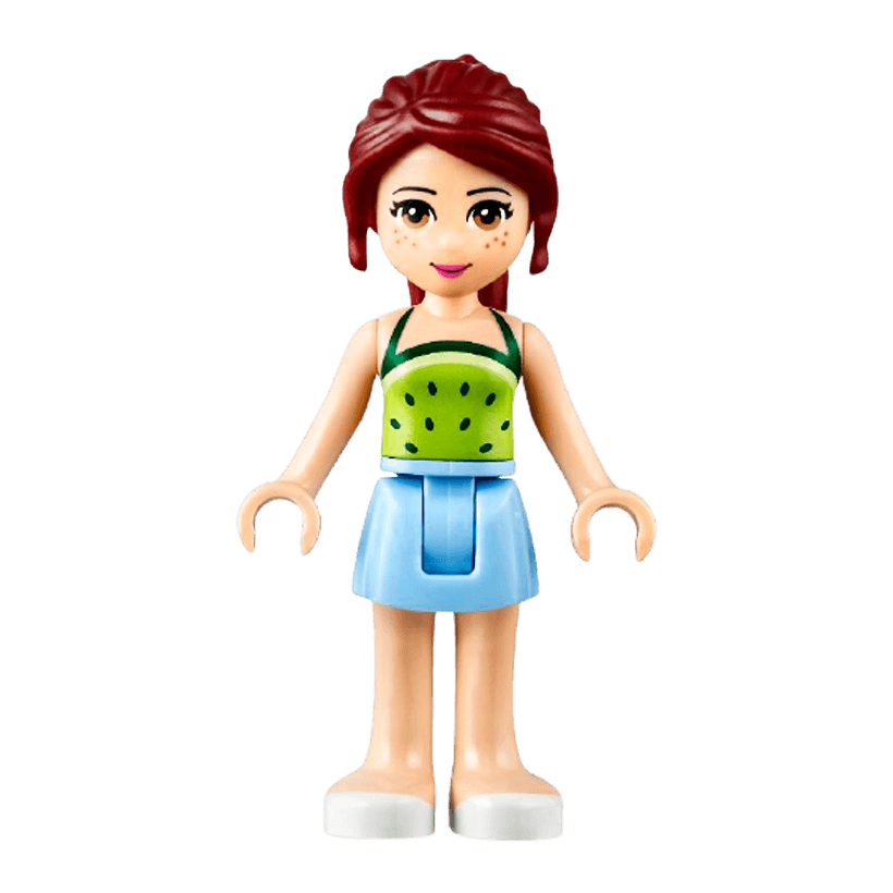 Фигурка Lego Girl Mia Bright Light Blue Skirt Friends frnd166 Б/У - Retromagaz