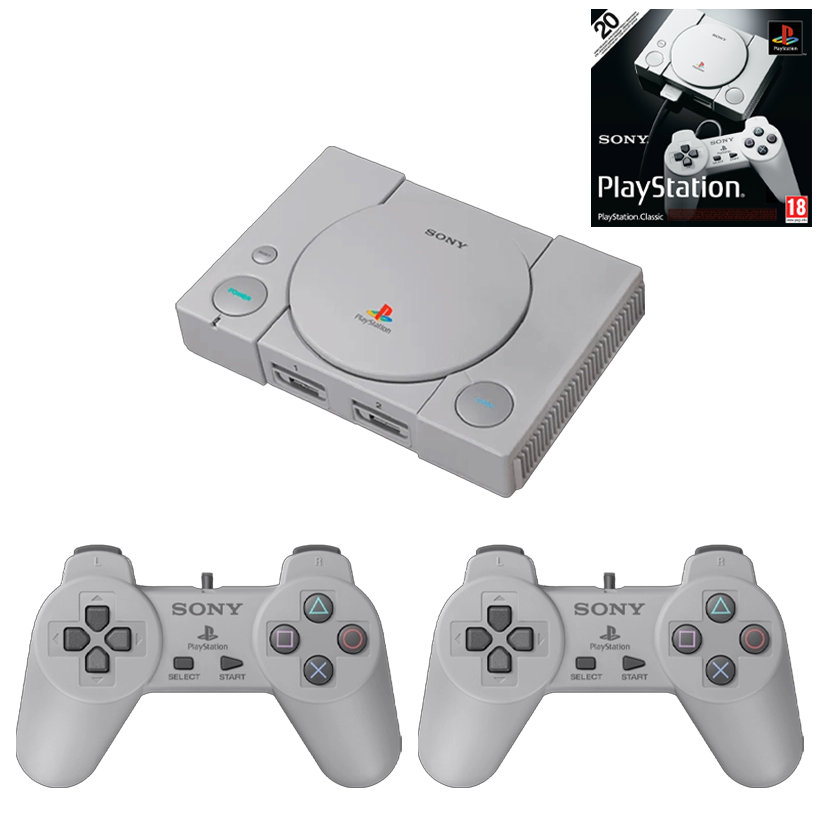 Консоль Sony PlayStation 1 Classic SCPH-1000R 16GB Grey + 20 Встроенных Игр + Коробка Б/У - Retromagaz