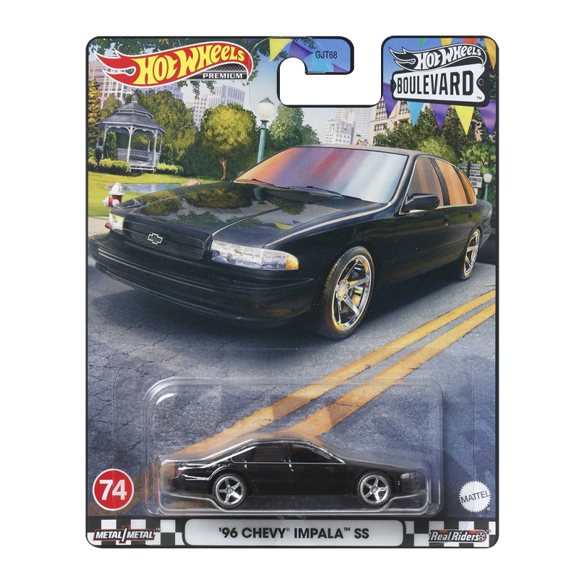 Машинка Premium Hot Wheels '96 Chevy Impala SS Boulevard 1:64 GJT68/HKF20 Black - Retromagaz
