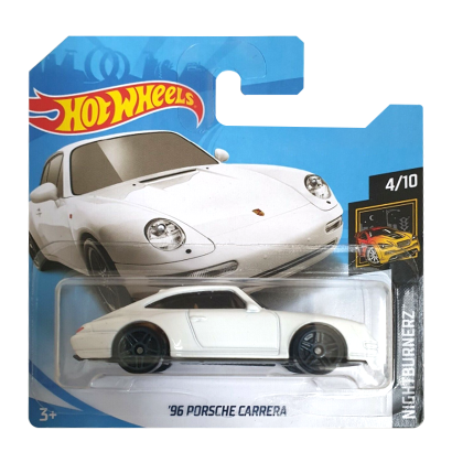 Машинка Базовая Hot Wheels '96 Porsche Carrera Nightburnerz 1:64 FYB71 White - Retromagaz