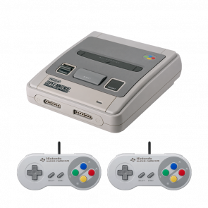 Набор Консоль Nintendo SNES SNSP-001A Europe Light Grey Б/У  + Геймпад Проводной Japan Style 2шт - Retromagaz