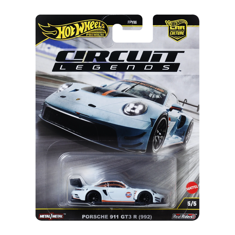 Машинка Premium Hot Wheels Porsche Porsche 911 GT3 R (992) Circuit Legends 1:64 JBK65 Blue - Retromagaz