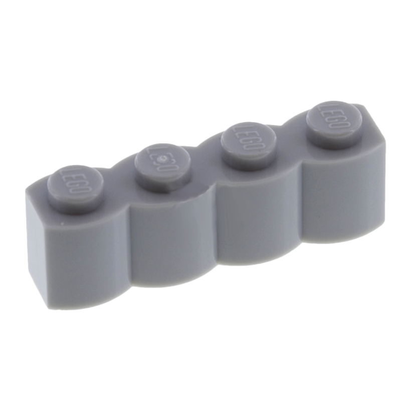 Кубик 20шт Lego Модифицированная with Log Profile 1 x 4 30137 4110025 4190473 4211833 Light Bluish Grey Б/У - Retromagaz