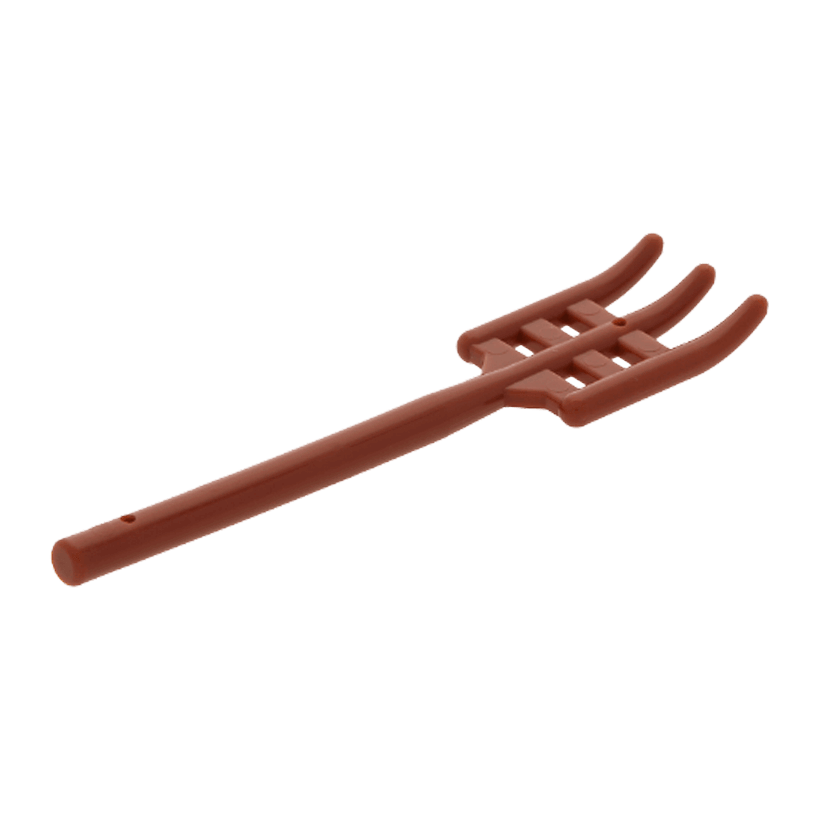 Госп. Інвентар 2шт Lego Pitchfork Type 2 Flat Bottom Soft Plastic 95345 4624905 6270119 Reddish Brown Б/У - Retromagaz
