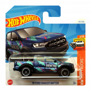 Машинка Базова Hot Wheels '19 Ford Ranger Raptor HKS Hot Trucks 1:64 HTD05 Blue - Retromagaz