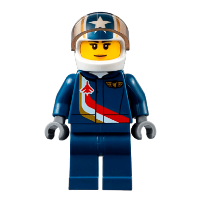 Фигурка Lego 973pb2473 Jet Pilot Female City Airport air052 Б/У - Retromagaz
