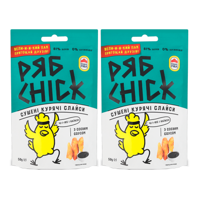 Набор Слайсы 2шт РябChick Куриные с Соевым Соусом 50g - Retromagaz