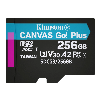 Карта Пам'яті Kingston Canvas Go! Plus UHS-I U3 V30 A2 + SD Adapter 256GB - Retromagaz