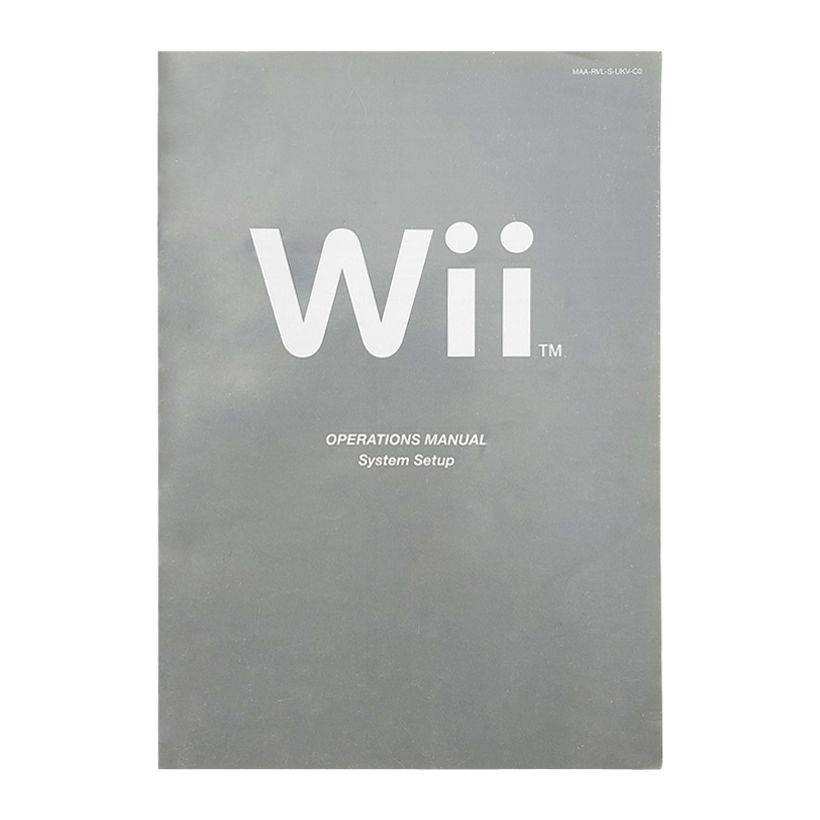 Инструкция Nintendo Wii System Setup English Grey Б/У - Retromagaz