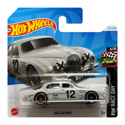 Машинка Базова Hot Wheels Jaguar Mk1 Race Day 1:64 HRY80 Grey - Retromagaz