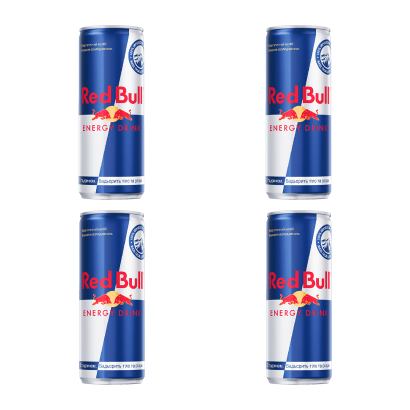 Набор Напиток Энергетический Red Bull 250ml 4шт - Retromagaz