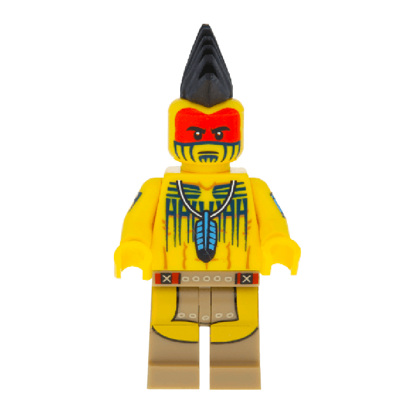 Фигурка Lego Collectible Minifigures Series 10 Tomahawk Warrior col149 Б/У Нормальный - Retromagaz