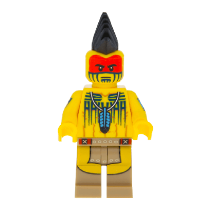 Фигурка Lego Collectible Minifigures Series 10 Tomahawk Warrior col149 Б/У Нормальный - Retromagaz