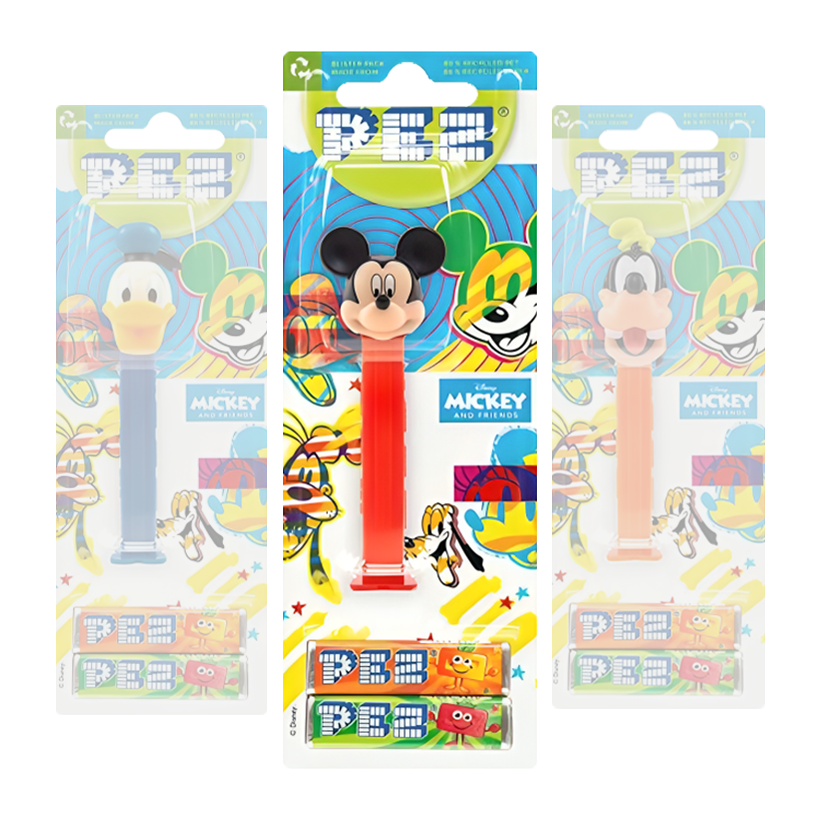 Конфеты Жевательные PEZ Mickey And Friends в Асcортименте 2 Pieces с Игрушкой 17g - Retromagaz