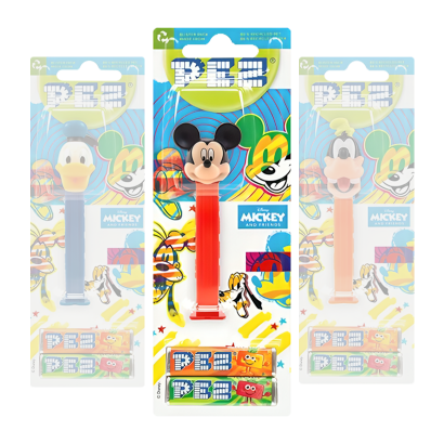 Цукерки Жувальні PEZ Mickey And Friends в Асортименті 2 Pieces з Іграшкою 17g - Retromagaz