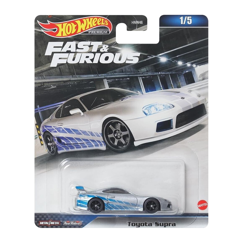 Машинка Premium Hot Wheels Toyota Supra Fast & Furious 1:64 HNW46/HKD25 Silver - Retromagaz