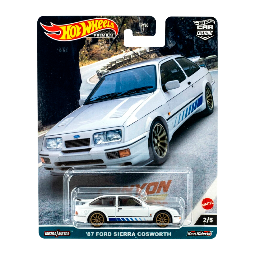 Машинка Premium Hot Wheels '87 Ford Sierra Cosworth Canyon Warriors 1:64 HKC54 White - Retromagaz